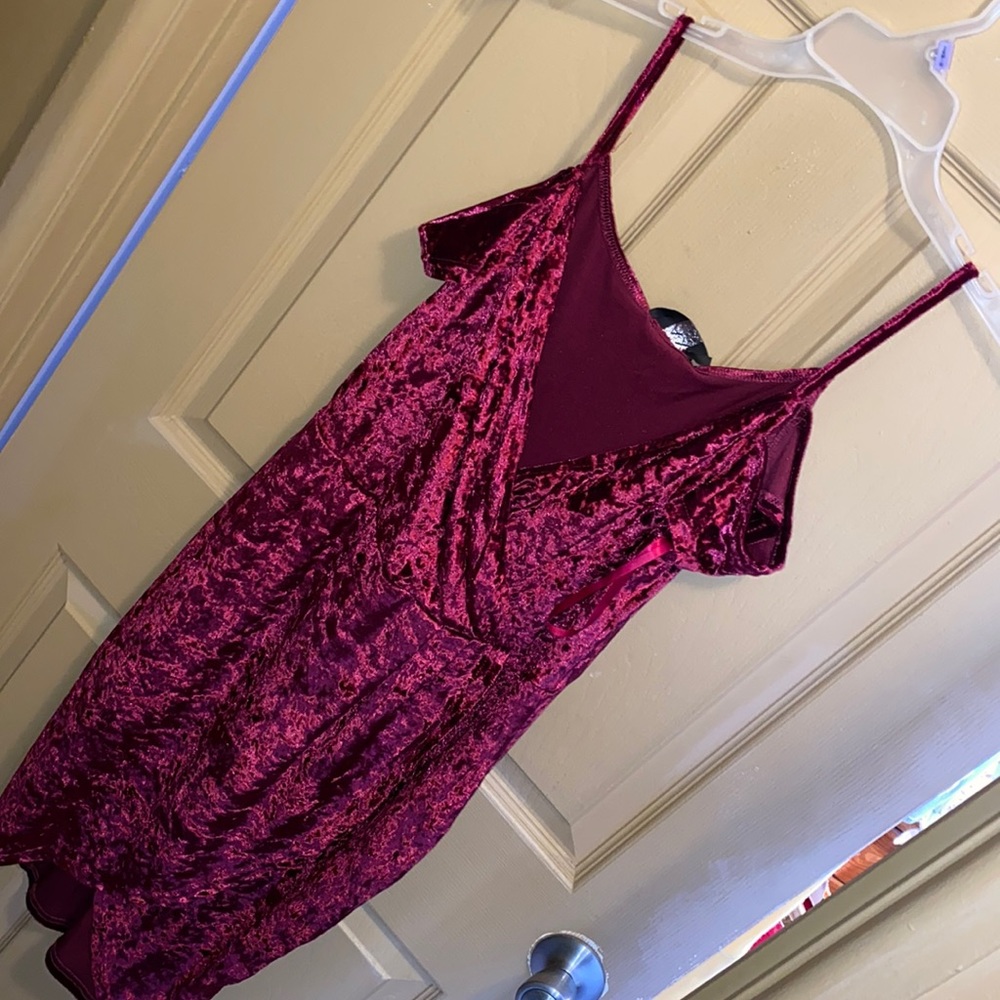 NYE DRESS ASOS velvet pink dress